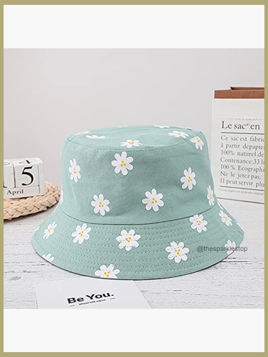 Reversible Cotton Bucket Hat for Women, Packable Sun Protection main image 6